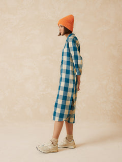 Vichy Check Shirt Dress Blue