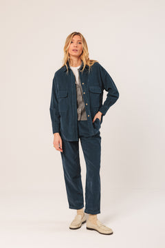 Cotton Corduroy Shirt Blue
