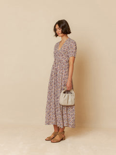 Bow-Shape Neck Dress Violet