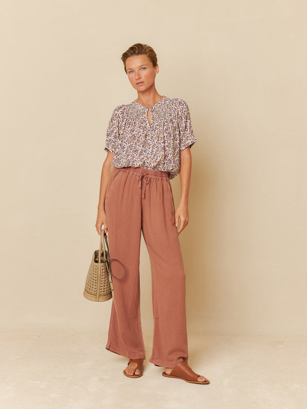 Maxi Wide Leg Pants Brown