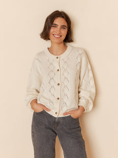 Fantasy Knit Jacket White