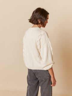 Fantasy Knit Jacket White