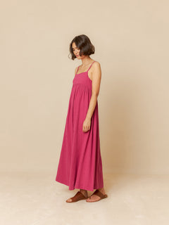 Maxi Dress With Straps Cardenal Pink