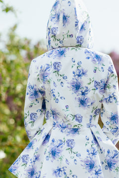 Blue Whisper Raincoat White