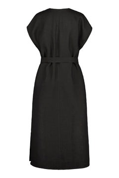 Väsby Linen Maxi Dress Raven Black