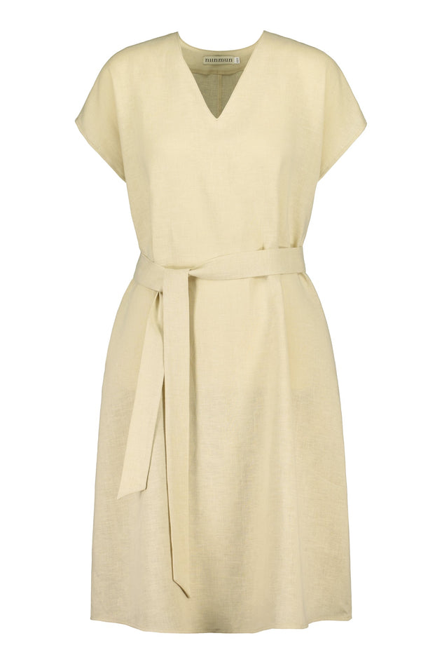 Väsby Linen Dress Straw