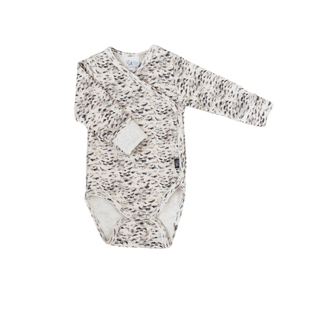 Baby's Höyhenpeite Ribbed Turn-up Sleeve Body Grey