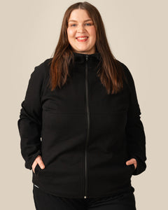 Toive Zip-Up Hoodie Black