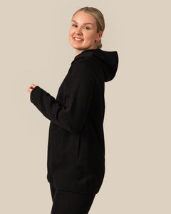 Toive Zip-Up Hoodie Long Black