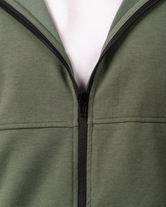 Toive Zip-Up Hoodie Long Sage Green