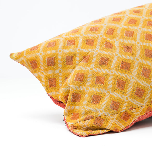 Vintage Kantha Lounge Pillowcase Mustard