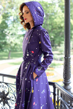 Double Breasted Trench Coat for Spring in Violet