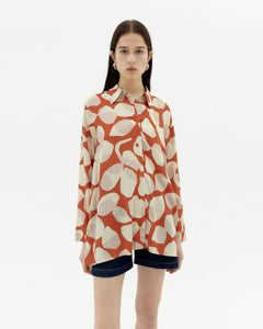 Ava Button-Up Shirt Multicolor Leaf