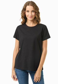 Dames Ronde hals T-shirt Zwart