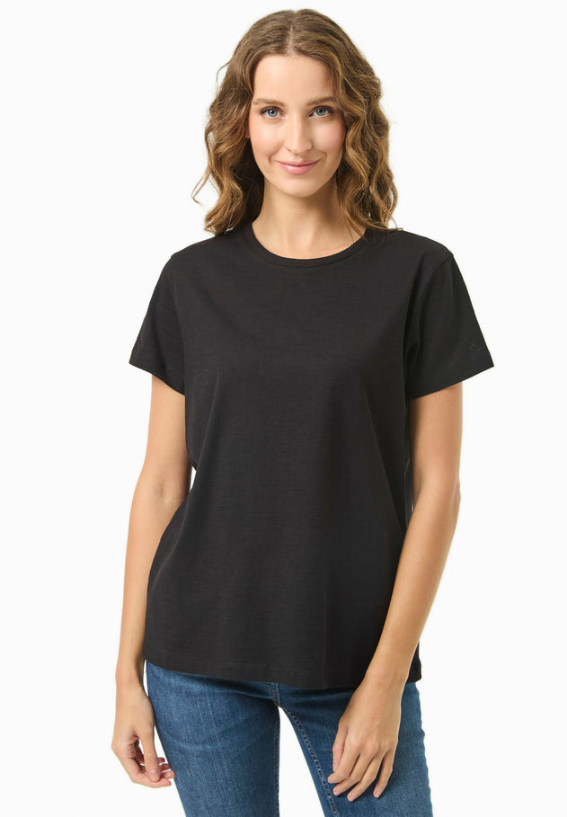 Dames Ronde hals T-shirt Zwart