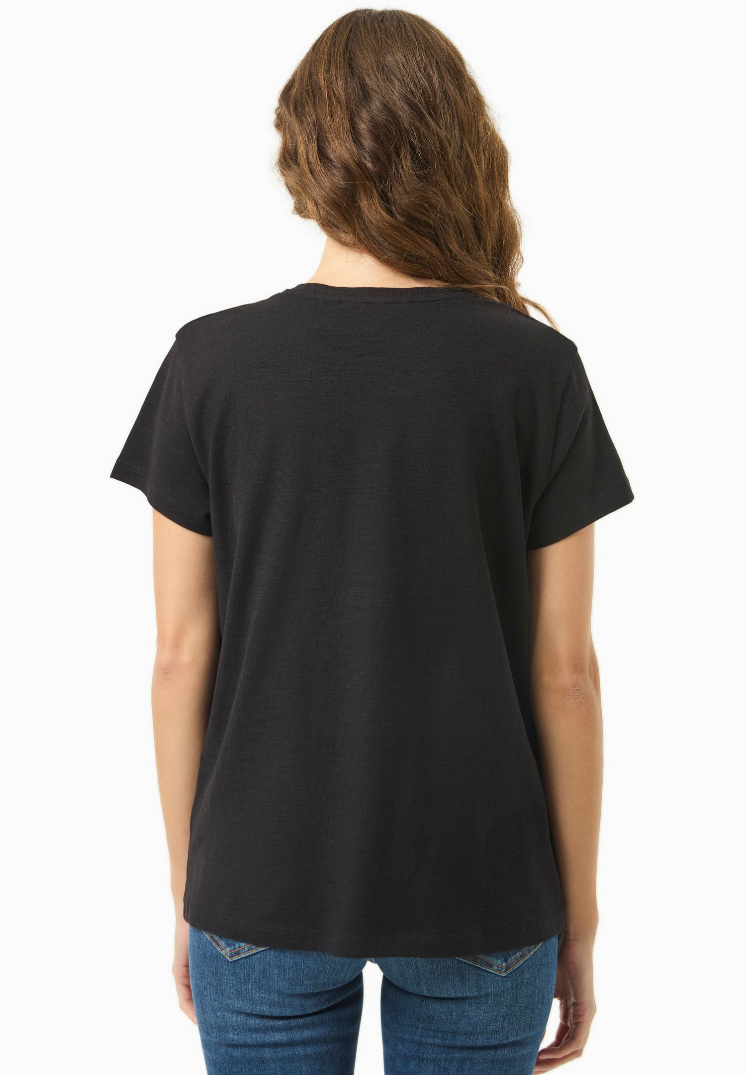 Dames Ronde hals T-shirt Zwart