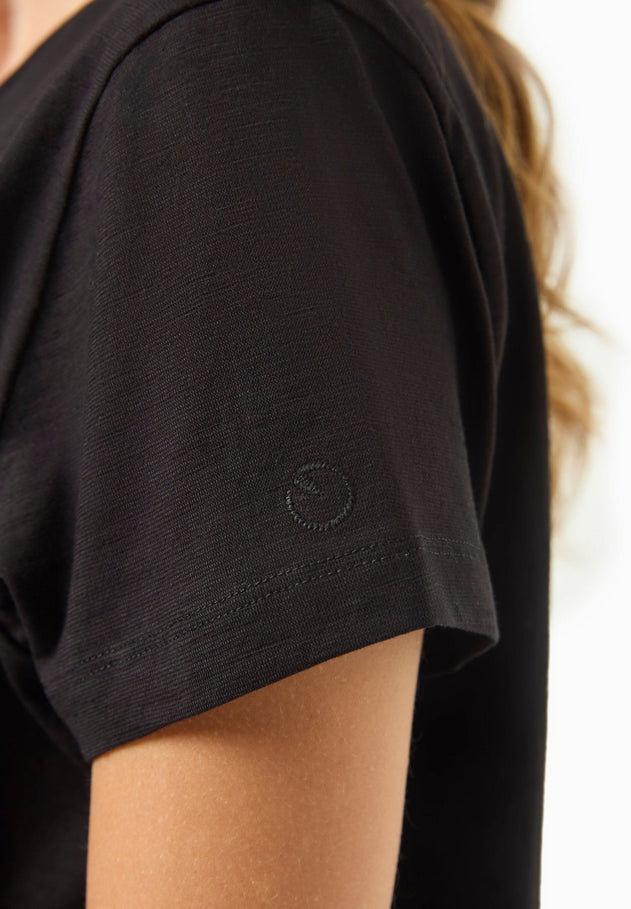 Dames Ronde hals T-shirt Zwart