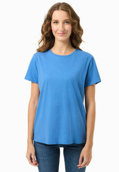 Dames Ronde hals T-shirt Deep Blue