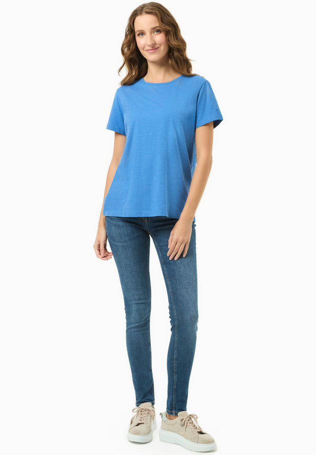 Dames Ronde hals T-shirt Deep Blue