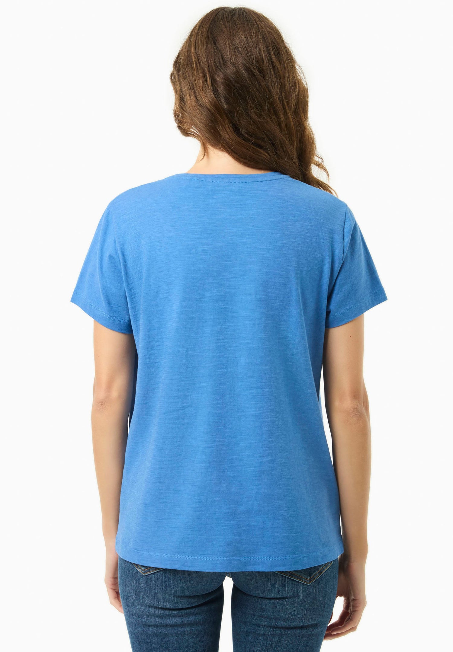 Dames Ronde hals T-shirt Deep Blue