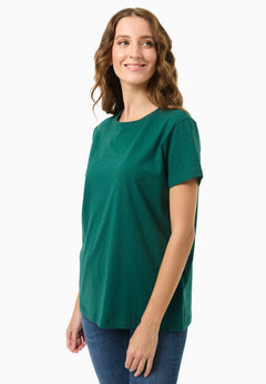 Women's Basic Round Neck T-Shirt Deep Emerald