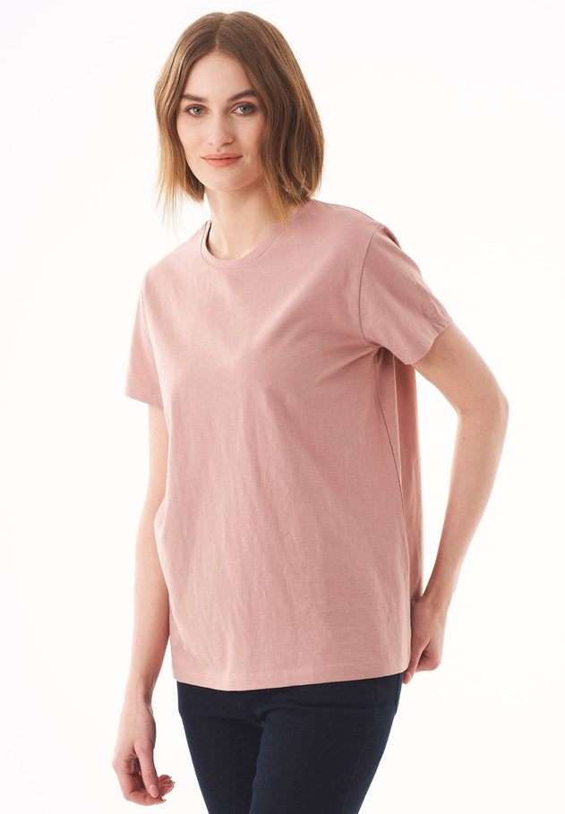 Dames Ronde hals T-shirt Misty Rose