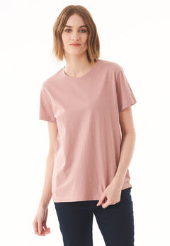 Dames Ronde hals T-shirt Misty Rose