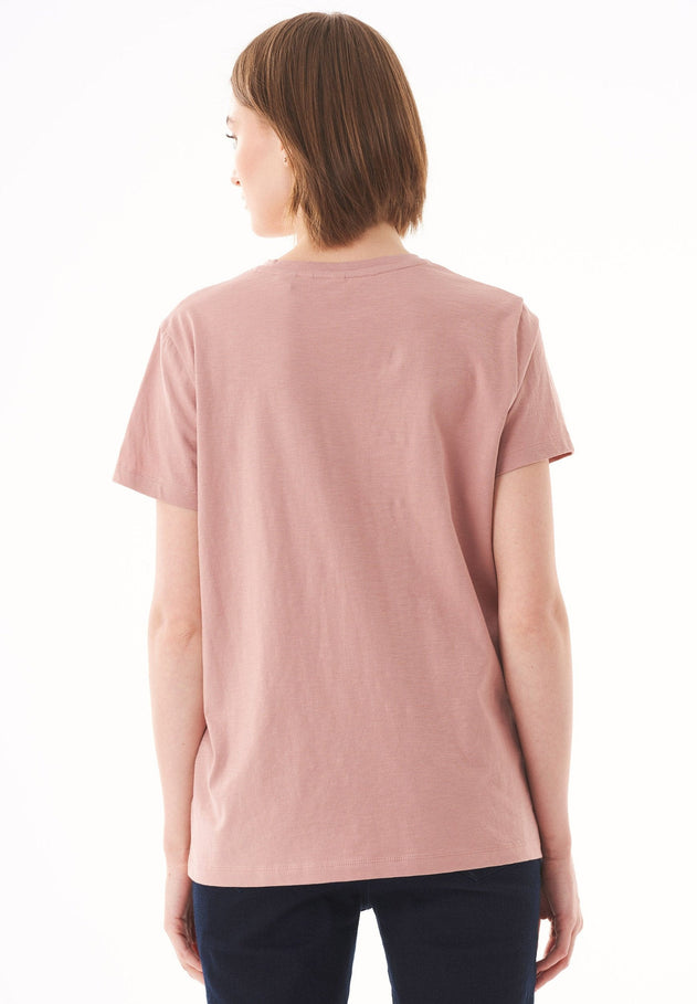 Dames Ronde hals T-shirt Misty Rose