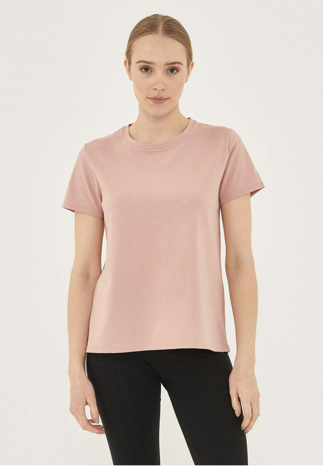 Women's Basic Round Neck T-Shirt Rose