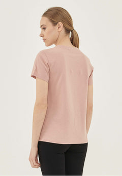 Dames Ronde hals T-shirt Roze