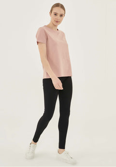 Dames Ronde hals T-shirt Roze