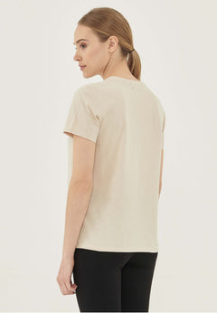 Dames Ronde hals T-shirt Stone