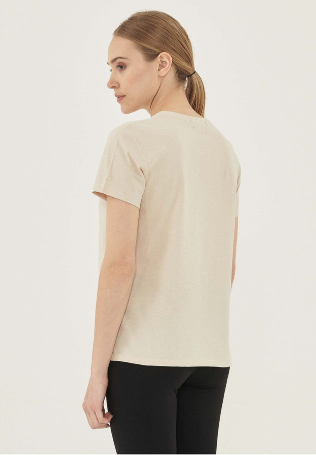 Dames Ronde hals T-shirt Stone