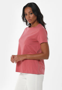 Women's Basic Round Neck T-Shirt Desert Rose