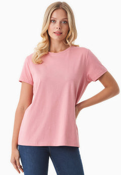 Women's Basic Round Neck T-Shirt Flamingo Pink