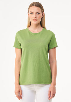 Dames Ronde hals T-shirt Grass Green