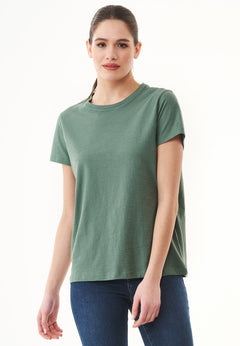 Dames Ronde hals T-shirt Green Tea