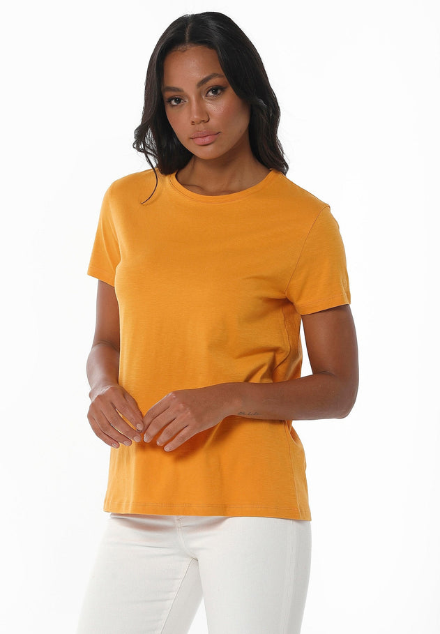Women's Basic Round Neck T-Shirt Mango