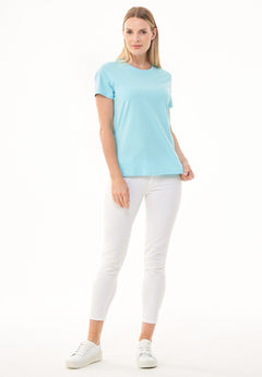 Women's Basic Round Neck T-Shirt Mint