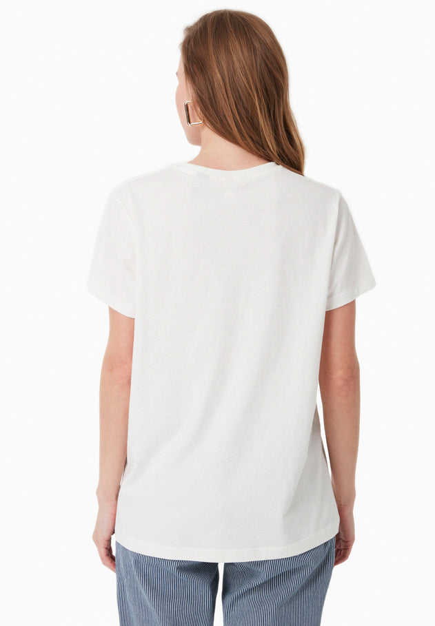 Dames Ronde hals T-shirt Gebroken wit
