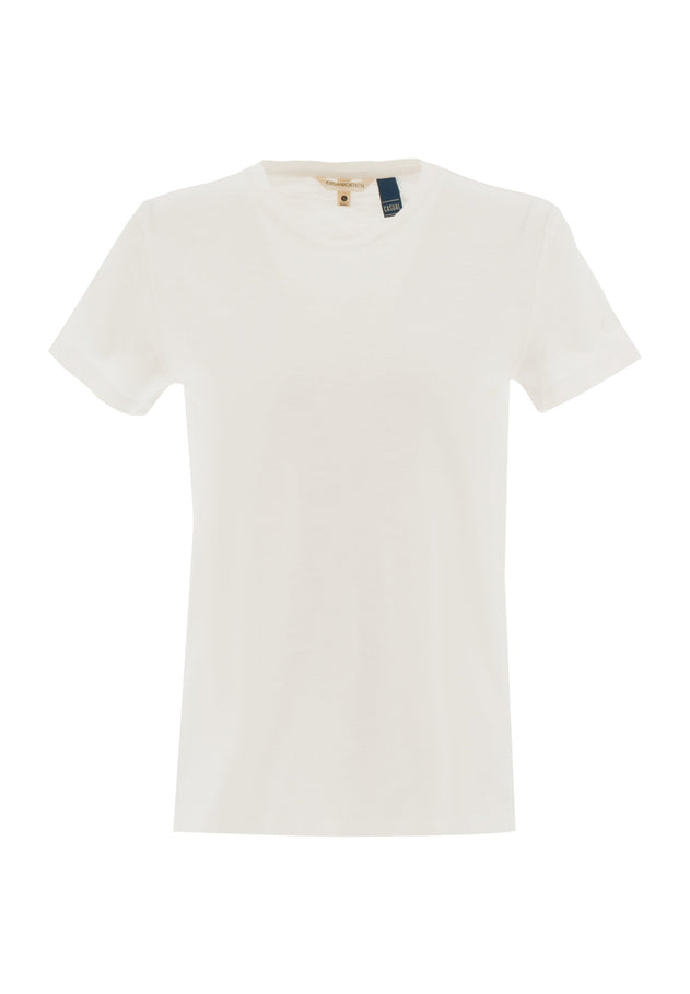 Dames Ronde hals T-shirt Gebroken wit