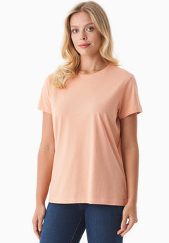 Dames Ronde hals T-shirt Peach