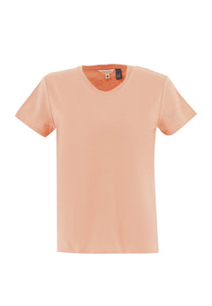 Dames Ronde hals T-shirt Peach