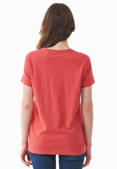 Dames Ronde hals T-shirt Radiant Red