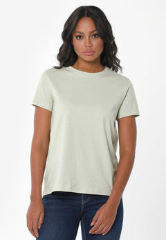 Dames Ronde hals T-shirt Soft Green
