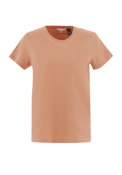 Women's Basic Round Neck T-Shirt Tan