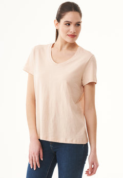 Dames V-hals T-shirt Abby Stone