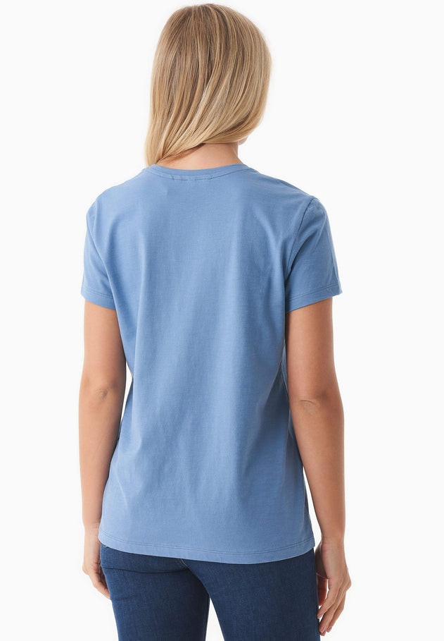 Women's Basic V-Neck T-Shirt Coronet Blue