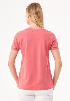 Dames V-hals T-shirt Desert Rose