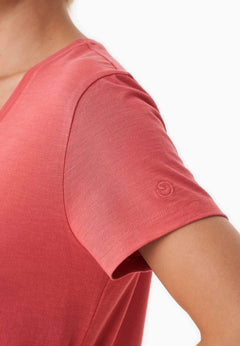 Dames V-hals T-shirt Radiant Red